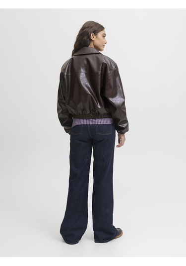 Kadin Suni Deri Parlak Ceket - Jody - 12286416 Seal Brown