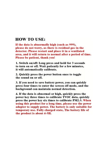 Lumaworld Turuncu 7'li Hava Kalitesi Ölçer Anlık Aqı Co2 Hcho Tvoc Co Pm2.5 Pm10 Lcd Ekran Usb Şarj