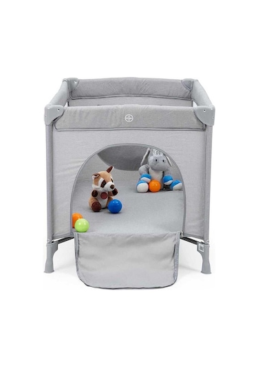 Pretty Plus Anne Yanı & Oyun Parkı Park Yatak Gri