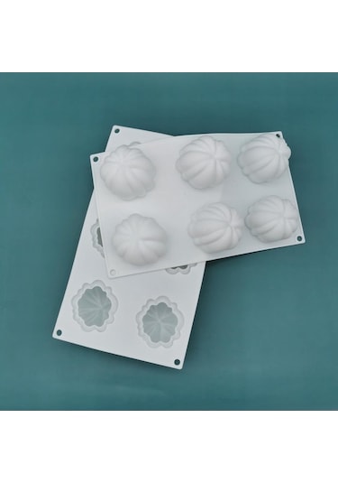 Ulzyvf Cadılar Bayramı 6x Küçük Kremalı Mousse Kek Kalıbı, Unik Tasarım Beyaz