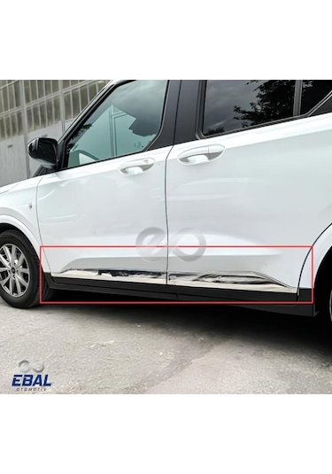 Ford Tourneo Courier Krom Yan Kapı Çıtası 4 Parça 2024 Üzeri Paslanmaz Çelik