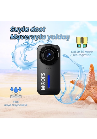 Sjcam C110 4k Eıs F2.0 15mp 125 Ip65 Mini Aksiyon Kamerası Siyah