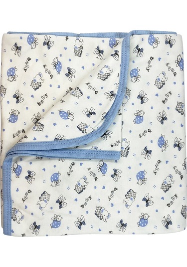 Sema Baby Empirme Bebek Battaniye - Mavi Çok Renkli