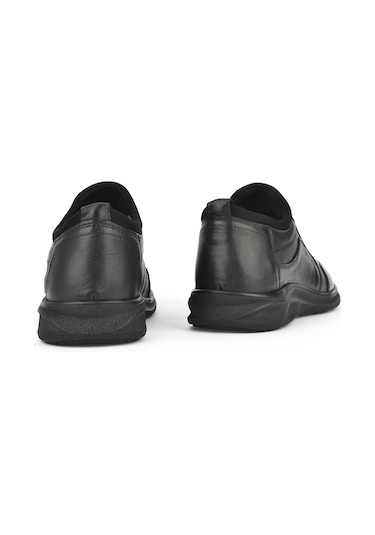 Ziya, Erkek Hakiki Deri Sneaker 143423z69 Siyah Siyah
