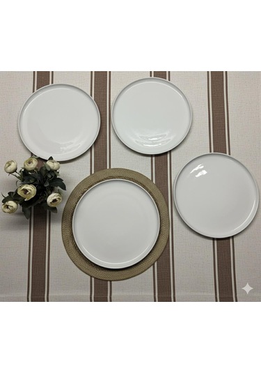 Moderna 6 Parça 27 Cm Servis Tabağı Krem Krem