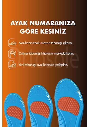Ortosole OS204 Memory Jel Ortopedik İç Tabanlık