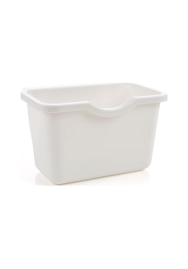 Mutfak Dolabı Kapısı Plastik Sepet Asılı Çöp Kovası Atık Kutusu Çöp Kasesi Kutusu Adm Beyaz