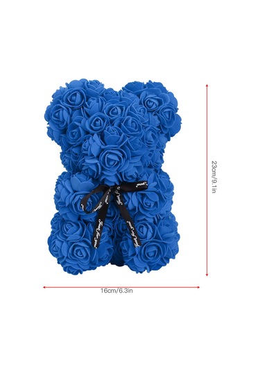 Springsun Mavi Sonsuz Çiçekli Ayı Dekorasyon, Sevgi Hediyesi İçin Ornmanlı Yapay Gül, Ev Dekoru Ve Romantik Etki Sağlar