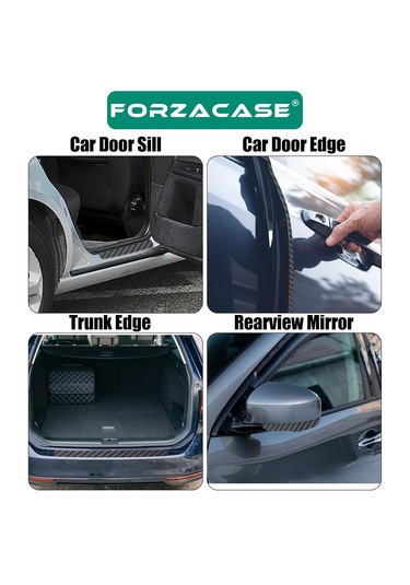 Forzacase Karbon Fiber Görünümlü Çizik Önleyici Araba Koruyucu Bant - Fc1013 1 Adet