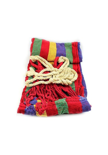 Kanvas Çantalı Hamak Çubuklu Mavi Çizgiler 190 x 80 CM Mavi