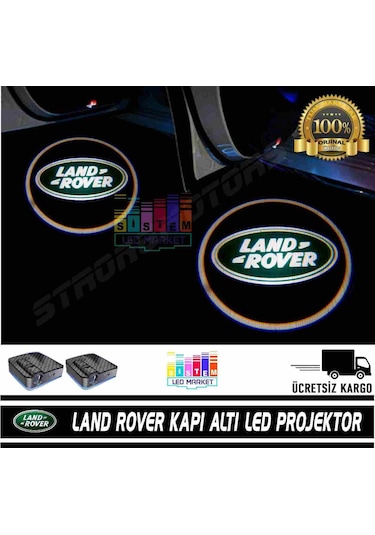 Land Rover Araçlar İçin Pilli Yapıştırmalı Kapı Altı Led Logo N11.1145