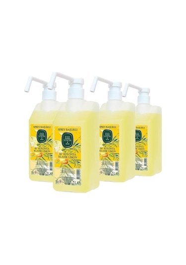 Eyüp Sabri Tuncer Klasik Limon Kolonyası Sprey Başlıklı 1 Lt X 4