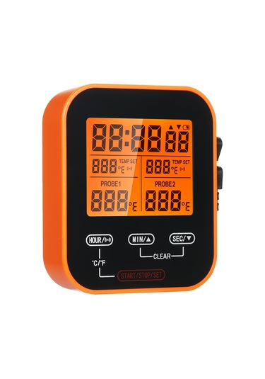 Suofeng Çift Problu Kablosuz Dijital Gıda Termometresi Ve Zamanlayıcı, Izgara Ve Fırın İçin