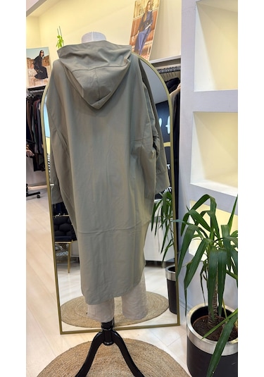 İnvee Kapşonlu Kap 7045 Yeşil Yeşil