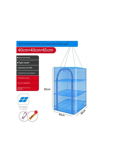 Katlanabilir Sebze Kurutma Filesi - Paslanmaz - 40 40 65 - Üç Katlı Çapraz Um64102-6 Yurt Dışından Çok Renkli