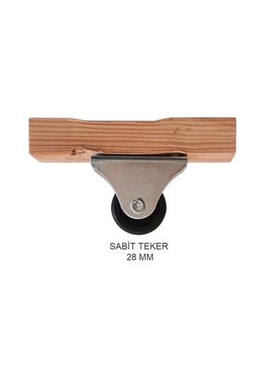 Ofis Koltuk Dolap Etejer İçin 28'lik Sabit Teker 4 Adet Siyah