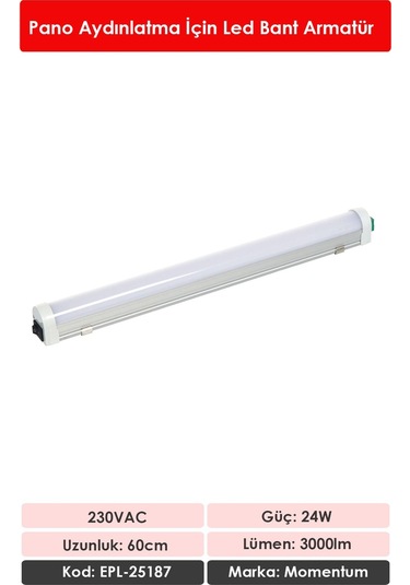 Momentum Lineer Led Armatür T10 7000k 230vac 20w 60cm Epl-25187 Beyaz