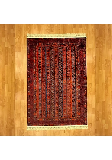 Su Yolu Desenli 120 X 180 Dijital Baskı Halı Bordo