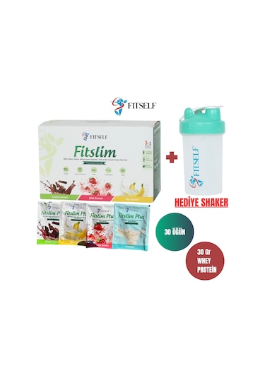 Fitself Çikolata Çilek Muz Aromalı Whey Protein Tozu Seti + Shaker