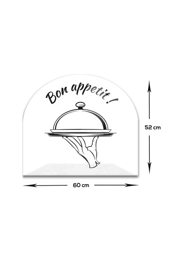 Decorita Cam Ocak Arkası Koruyucu|Oval Şekilli|Bon Appetit-Servis