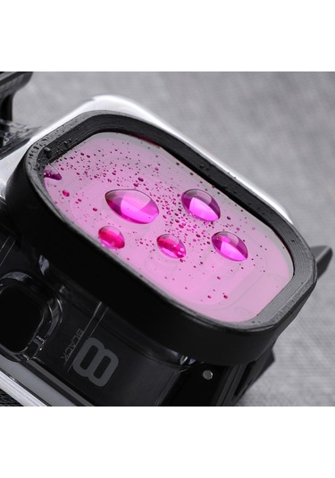 Gopro Hero8 İçin Kare Konut Dalış Renkli Lens Filtresi Siyah Orijinal Su Geçirmez Muhafaza Kırmızı Diğer