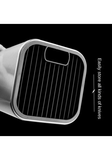 Pazly Depolama Bıçak Rafı Paslanmaz Çelik Bıçak Rafları Boşaltılabilir Mutfak Bıçağı Blok Depolama A, Esnek Kullanım Diğer