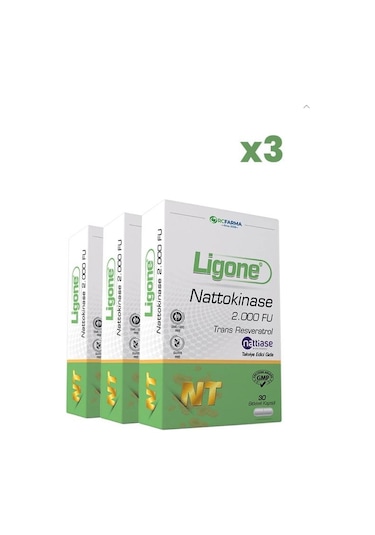 Ligone Nattokinase 30 Bitkisel Kapsül X3 Adet