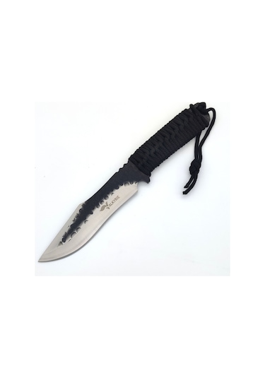 Valkyrie - 8Cr15 Kuzey Yıldızı Outdoor Paracortlu Kamp Bıçağı Siyah