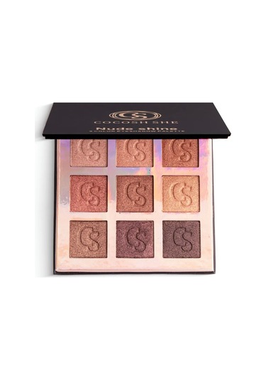 Cocosh She Nude Shine 9 Renk Göz Farı Paleti, Yüksek Pigmentasyon, Topaklanmaz, Kolay Dağılım - 9 Color Diğer
