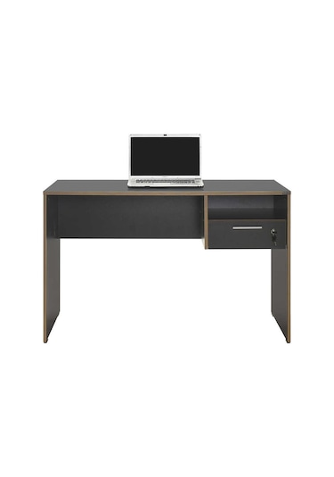 Concept Kilitli Çekmeceli Çalışma Masası-antrasit-kontra 120x75x60 Cm Gxyxd