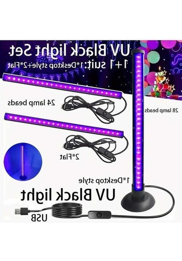 Fastbuy 2 Adet Çok Yönlü Siyah Usb Işık Kiti, Masaüstü/düz Işıklar, Noel/cadılar Bayramı Dekoru, 2v Polisilikon 1 Adet Polisilikon 2v