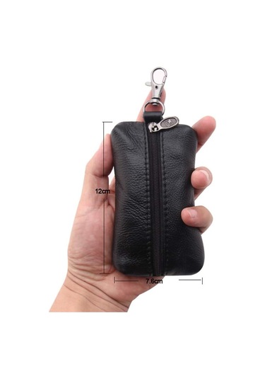 Unisex Hakiki Deri Anahtarlık Cüzdan Çanta Anahtarlık Tutucu Anahtarlık Ve Fermuarlı Diğer