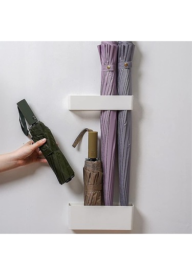 2 Adet Şemsiye Standı Tutucu Matkap Gerektirmez Paslanmaz Ev İç Mekan İçin, Ayarlanabilir Duvara Monte Japon Tarzı Şemsiye Saklama Diğer