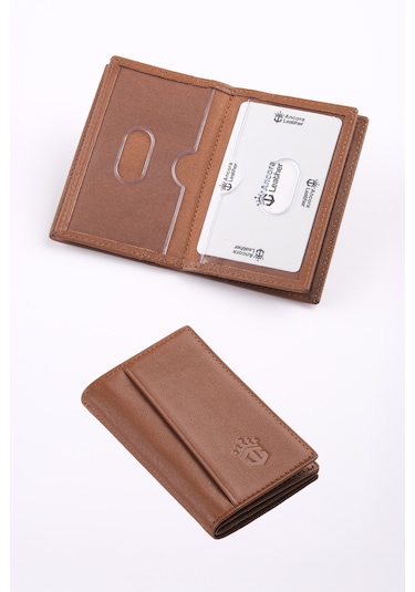 Ancora Leather Hakiki Deri Minimal Kartlık-26206 Taba