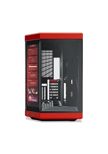 Hyte Y70 Touch Black Cherry Temperli Cam Usb 3.2 E-atx Dual Chamb Bilgisayar Kasası