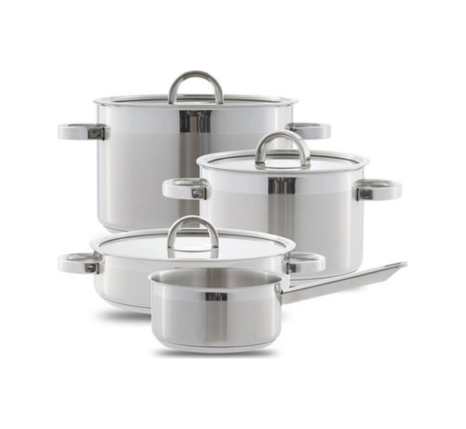 Silampos Atlantico 7 Parça Çelik Tencere Seti Bakır - Siyah