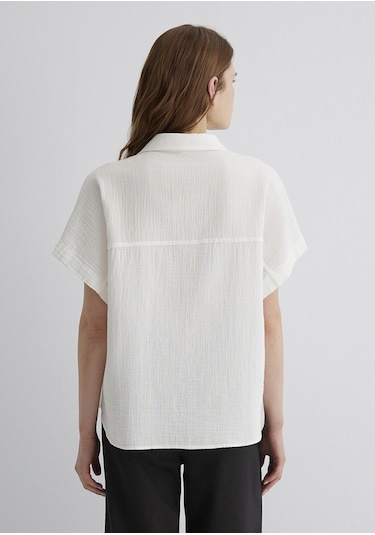 Mavi - Dokulu Beyaz Gömlek 1210758-70057 Beyaz