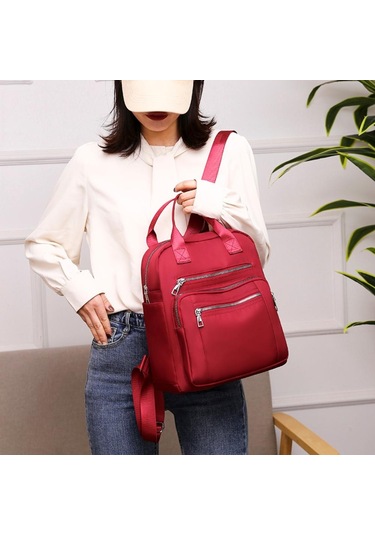 Mavi Kadın Sırt Çantası Seyahat Rahat Su Geçirmez Kadın Omuz Çantaları Kadın Büyük Kapasiteli Oxford Sırt Çantası Mavi