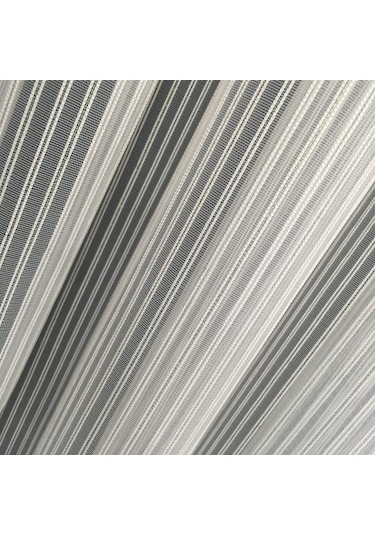 Perdefony Sedef Simli Çift Çizgili Tül Perde