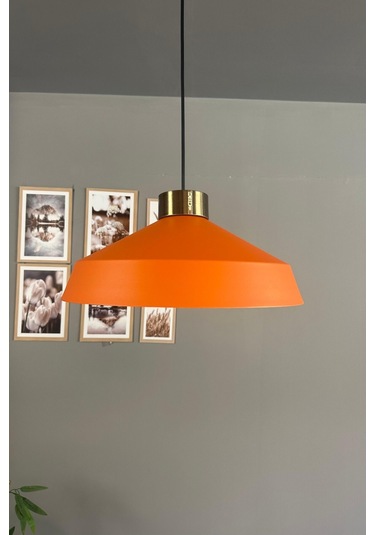 Lema Turuncu Tekli Avize Plafonyer Başlık Sarkıt Lamba Restoran Cafe Salon Avizeleri Turuncu