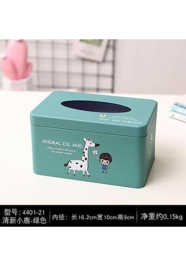 Koyu Gri-avrupa Demir Tutucu Doku Kutusu Ev Masa Dekorasyonu Kare Peçete Levha Kağit Kutu Depolama Otomatik Kağıt Havlu