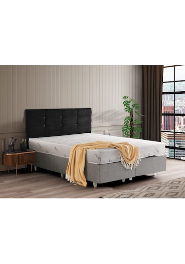 Azrayatakmobilya Çift Kişilik Yatak+baza+başlık Ortopedik Yatak 150 x 200 CM