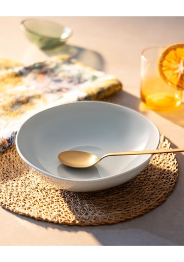 Madame Coco Souci Yemek Tabağı - Mavi - 22 cm Mavi