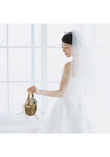 Xiyyadms Pmhl-057 Evlilik Çiçek Sepeti - Sarı Keten Ve Ahşap Çifte Kalp Desenli, 22x13.5cm, 100g