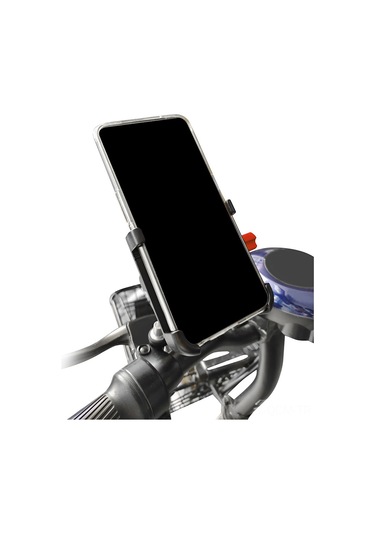 Qingmipy Motor Elektrikli Bisiklet İçin Alüminyum Telefon Tutucu, Geribakış Aynası Tipi, 360 Döner, 55-95mm Genişlik, Siyah Sjj-299e