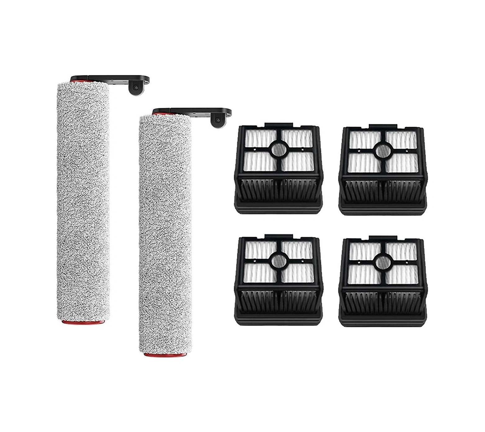 H12 Pro / M13beta / H12 Zemin Yıkama Makinesi Aksesuarları İçin 6 Adet Yedek Rulo Fırça Hepa Filtresi