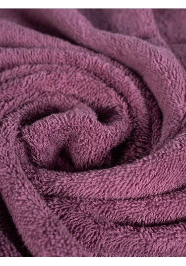Banyo Havlusu Tekli Pamuk Bale Mürdüm