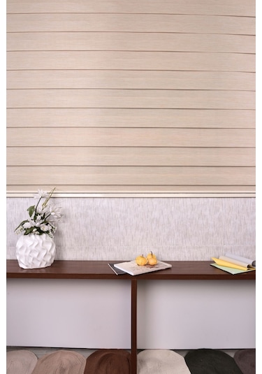 Grej Düz Etek Dilimsiz Ds 11746 V3 Zebra Stor Güneşlik Perde