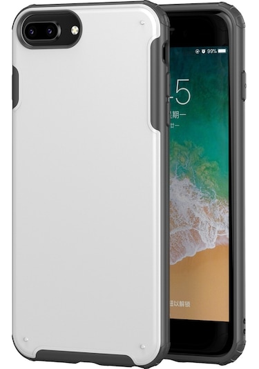 Apple Uyumlu iPhone Bikapak Elıt Mıst 7 8 Plus Opak Beyaz Kapak