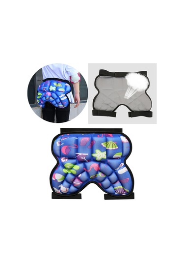 Homyl Çocuklar Için 3d Yastıklı Kalça Koruma Şortu Mavi Mavi